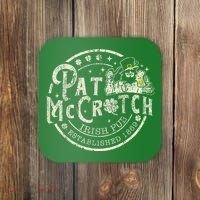 Pat Mccrotch Irish Pub Leprechaun Funny St PatrickS Day Coaster thumb 0