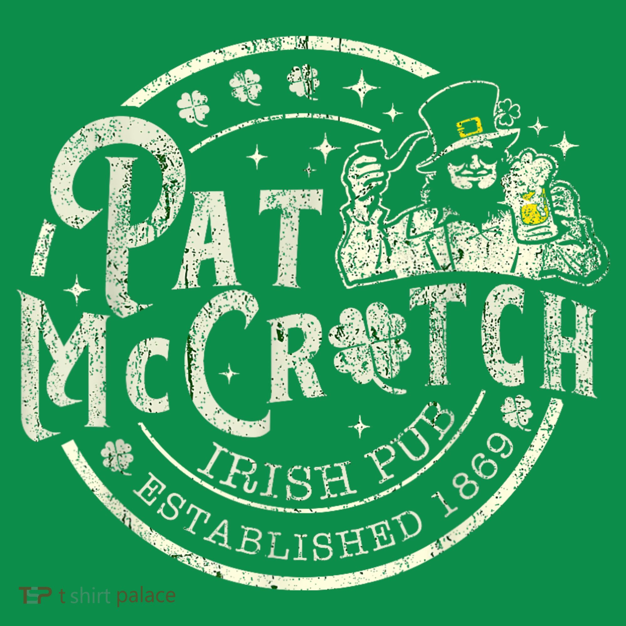 Pat Mccrotch Irish Pub Leprechaun Funny St PatrickS Day Coaster