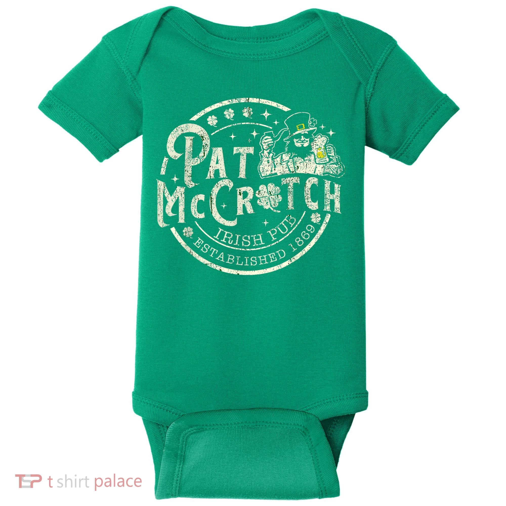 Pat Mccrotch Irish Pub Leprechaun Funny St PatrickS Day Baby Bodysuit