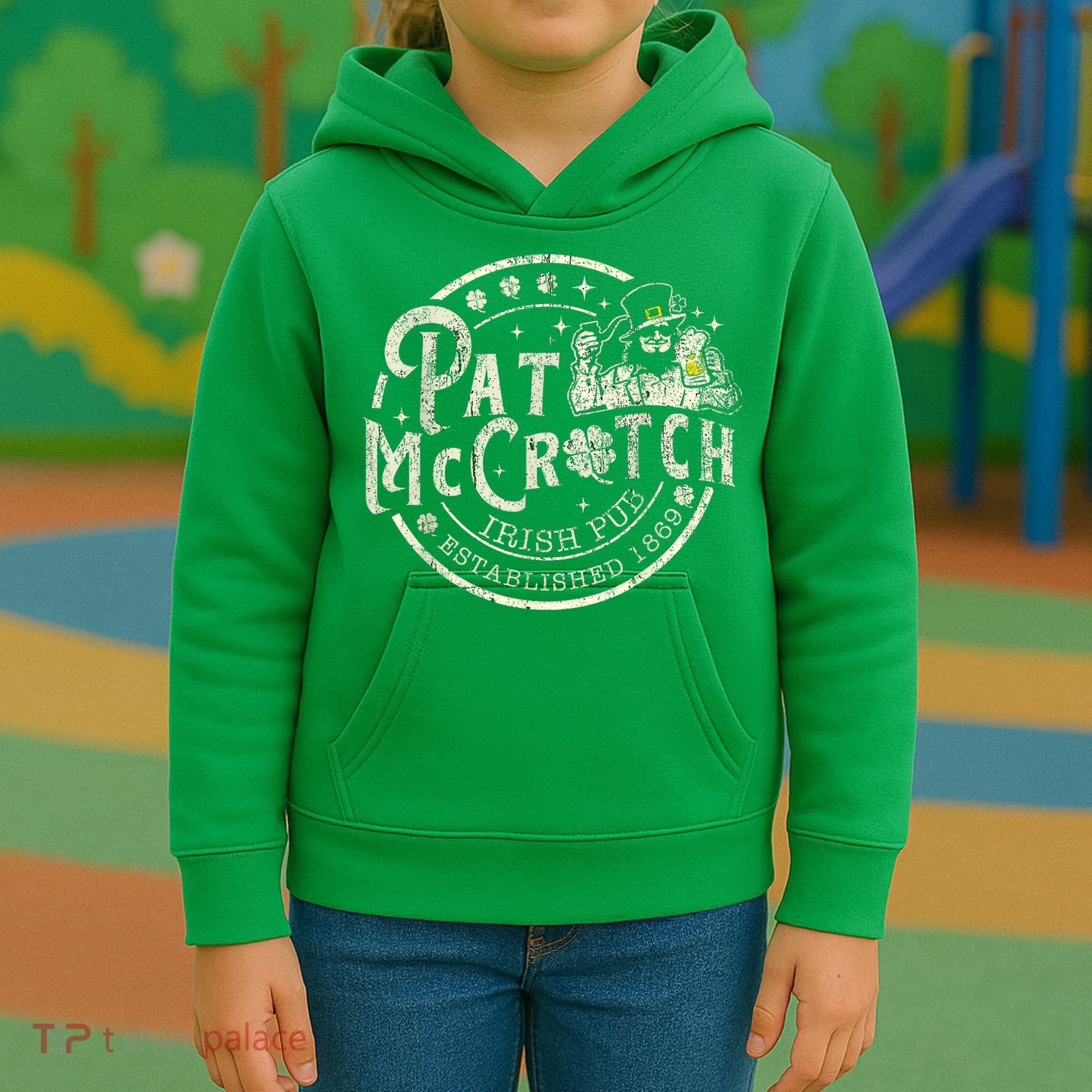 Pat Mccrotch Irish Pub Leprechaun Funny St PatrickS Day Kids Hoodie