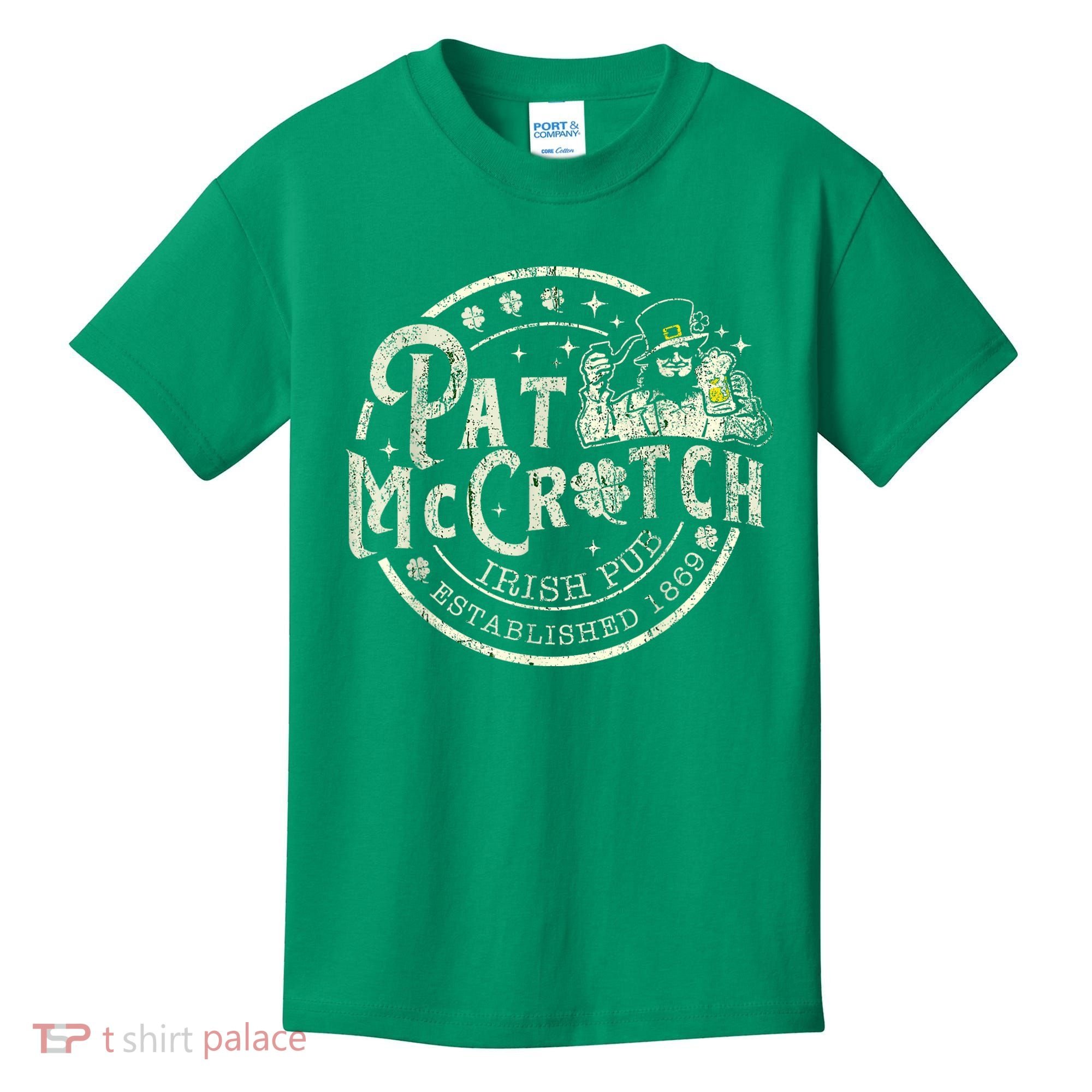 Pat Mccrotch Irish Pub Leprechaun Funny St PatrickS Day Kids T-Shirt