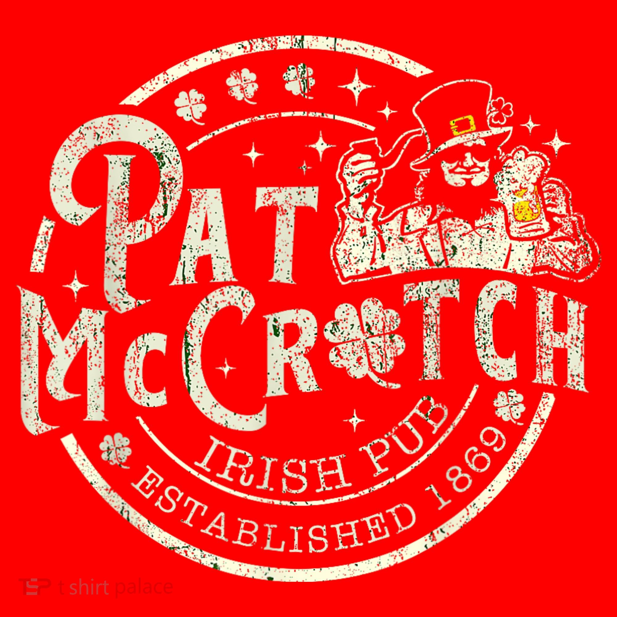 Pat Mccrotch Irish Pub Leprechaun Funny St PatrickS Day Santa Hat