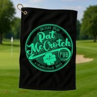 Pat Mccrotch Irish Pub Funny St PatrickS Day Dirty Adult Golf Towel thumb 1