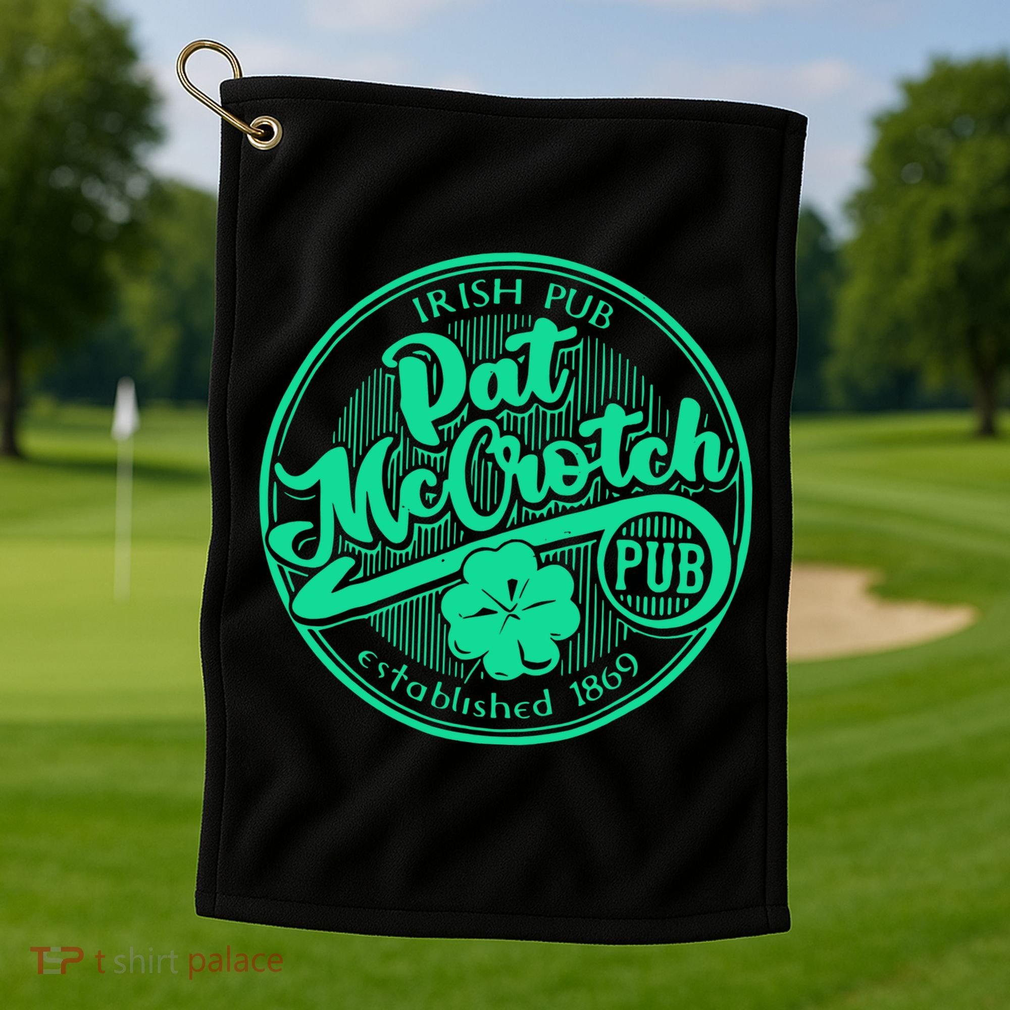 Pat Mccrotch Irish Pub Funny St PatrickS Day Dirty Adult Golf Towel
