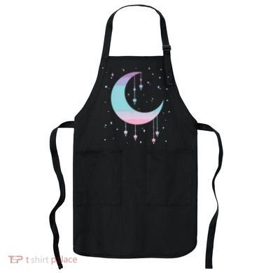Pastel Moon Kawaii Pastel Goth Apron