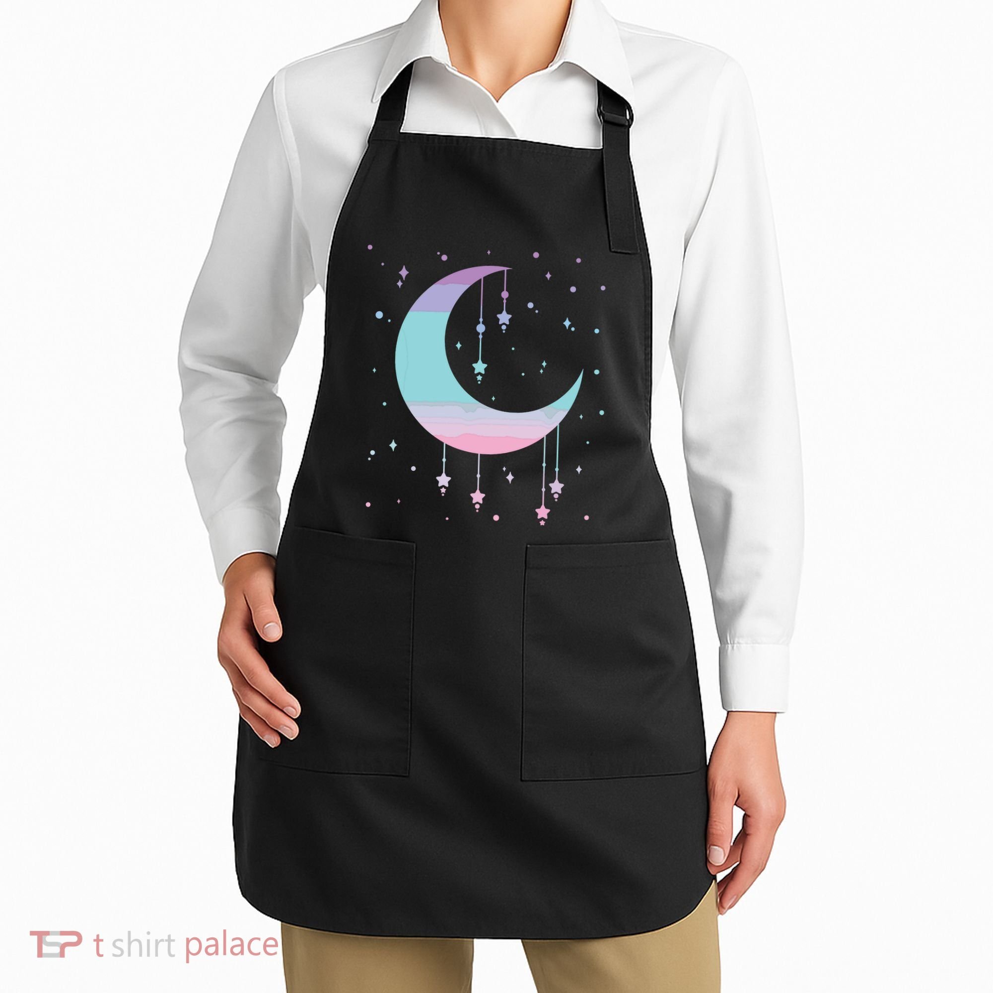 Pastel Moon Kawaii Pastel Goth Apron