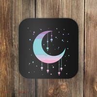 Pastel Moon Kawaii Pastel Goth Coaster thumb 0