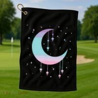 Pastel Moon Kawaii Pastel Goth Golf Towel thumb 1