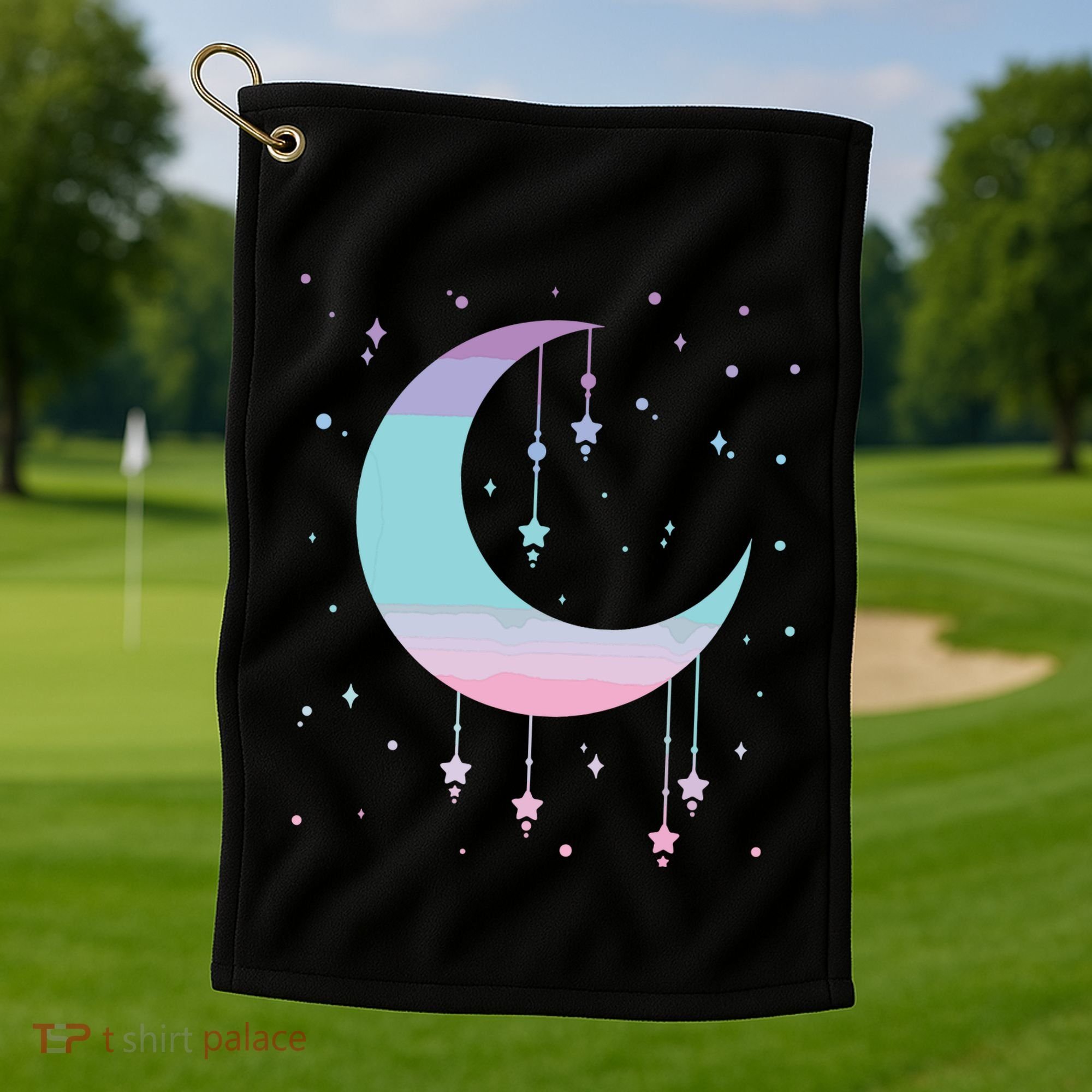Pastel Moon Kawaii Pastel Goth Golf Towel