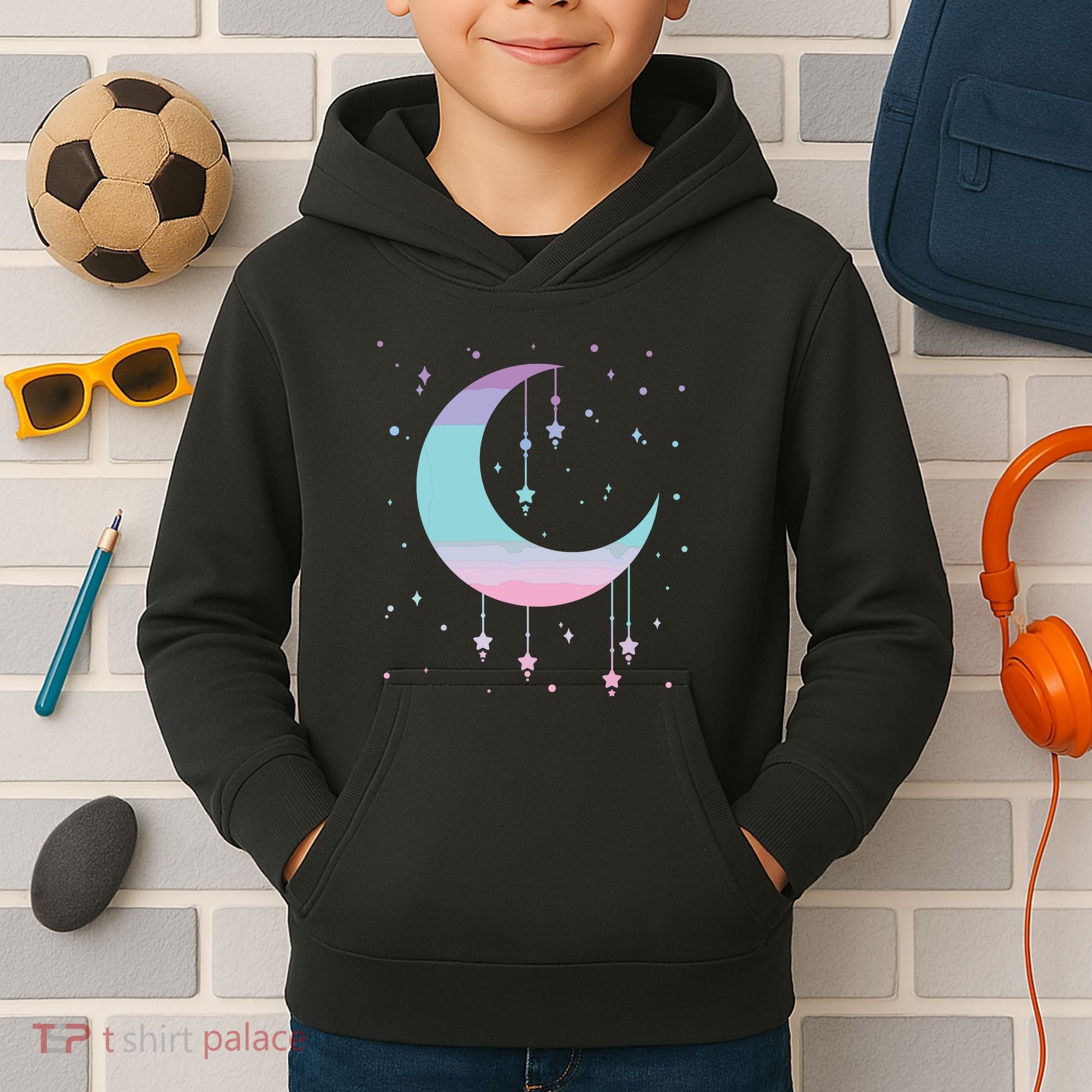 Pastel Moon Kawaii Pastel Goth Kids Hoodie