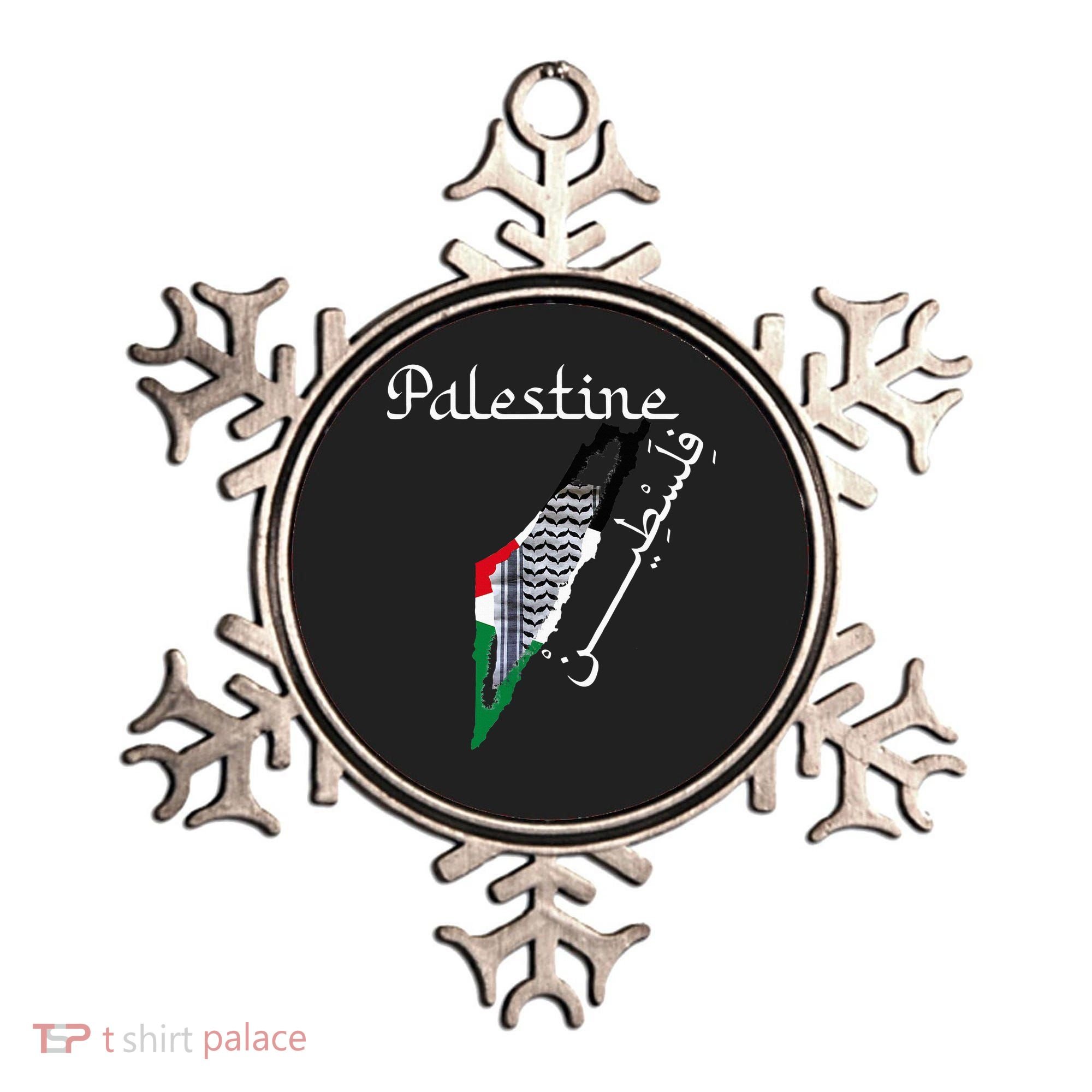 Palestine Map Keffiyeh Scarf Palestinian Flag in Arabic Ornament