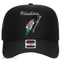 Palestine Map Keffiyeh Scarf Palestinian Flag in Arabic Hat thumb 0