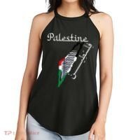 Palestine Map Keffiyeh Scarf Palestinian Flag in Arabic Women's Perfect Tri Rocker Tank thumb 2