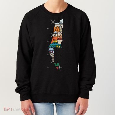 Palestine Map Kofeyah Palestine Women's Sweatshirt