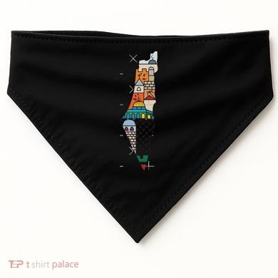 Palestine Map Kofeyah Palestine USA-Made Doggie Bandana