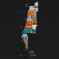Palestine Map Kofeyah Palestine USA-Made Doggie Bandana thumb 2