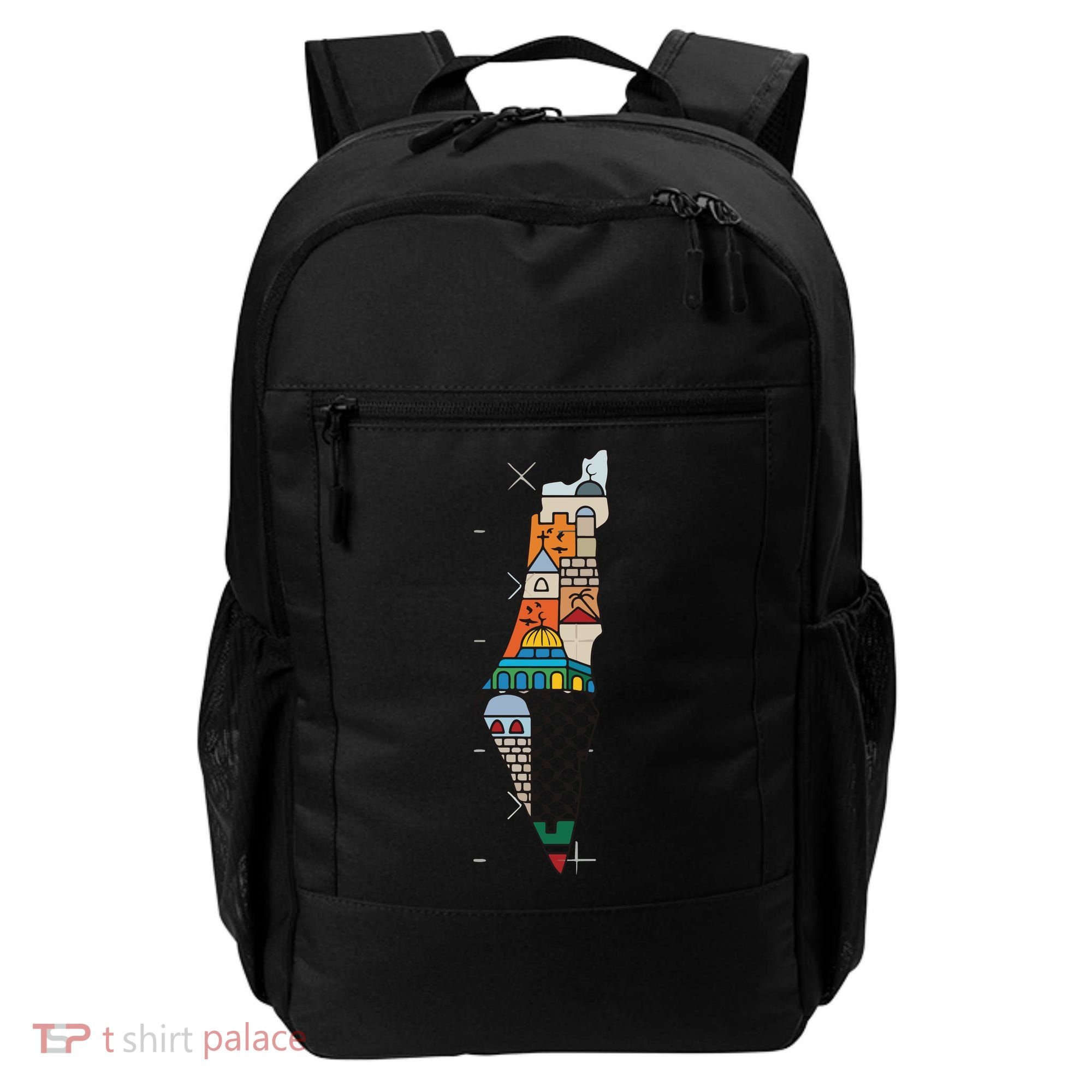 Palestine Map Kofeyah Palestine Backpack