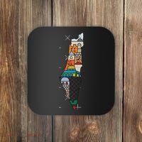 Palestine Map Kofeyah Palestine Coaster thumb 0