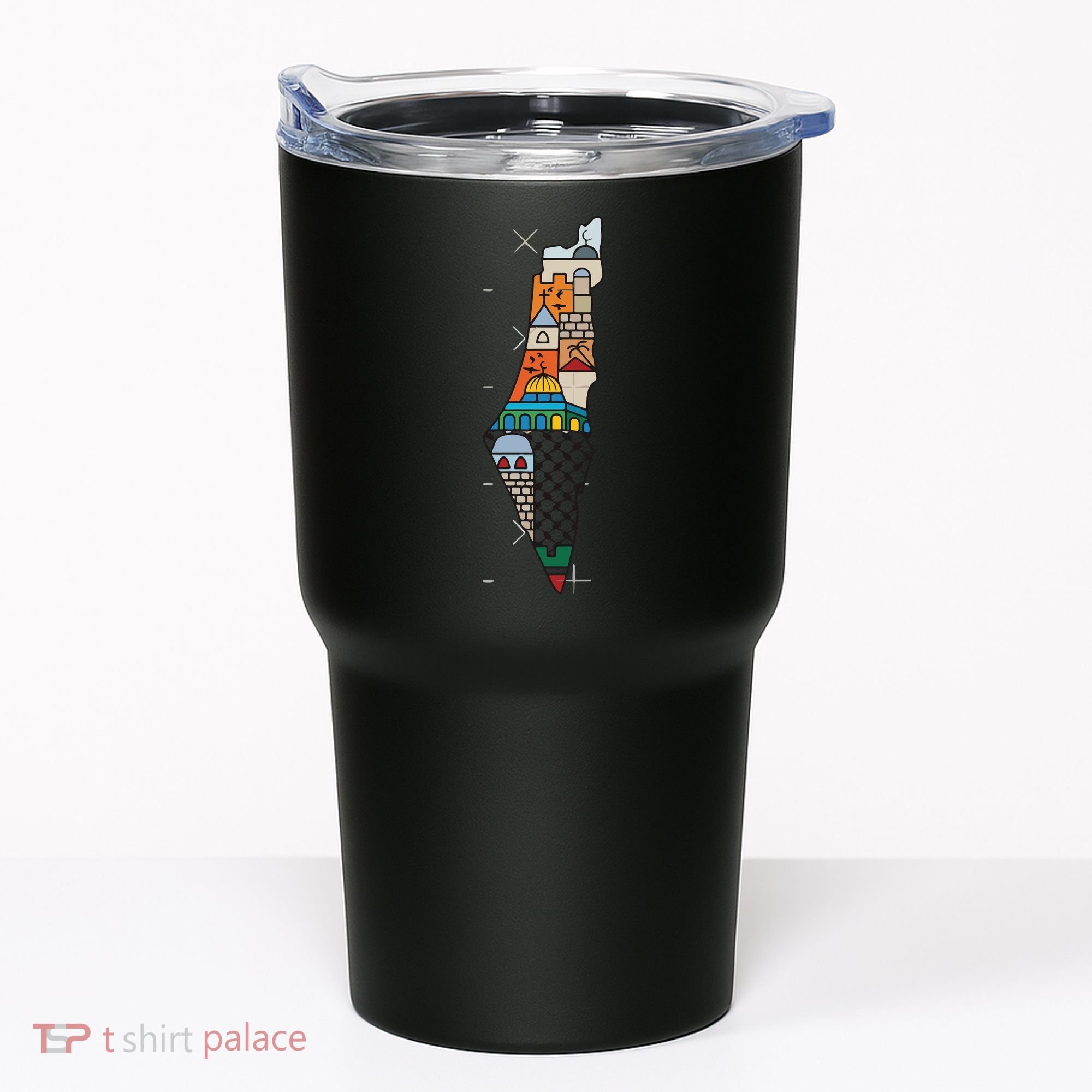 Palestine Map Kofeyah Palestine Tumbler