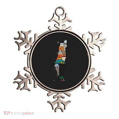 Palestine Map Kofeyah Palestine Ornament