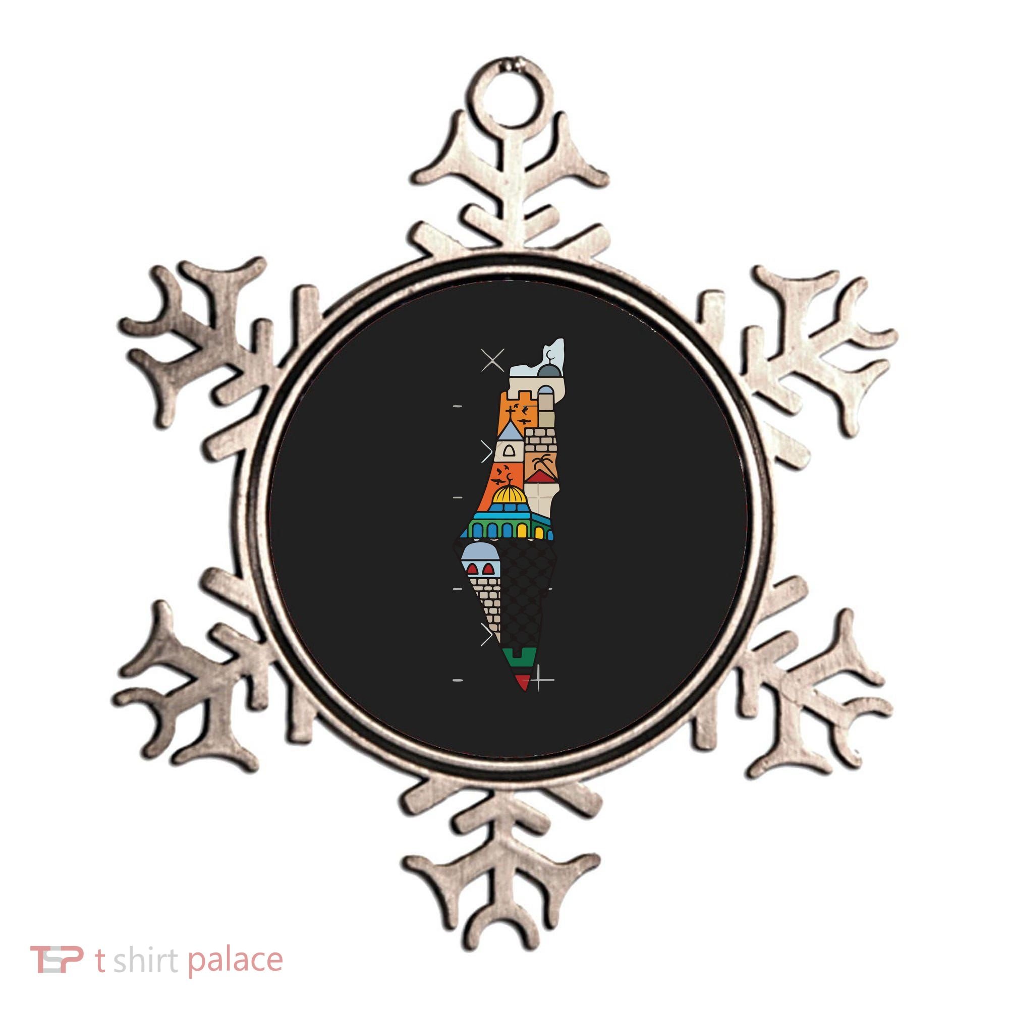 Palestine Map Kofeyah Palestine Ornament