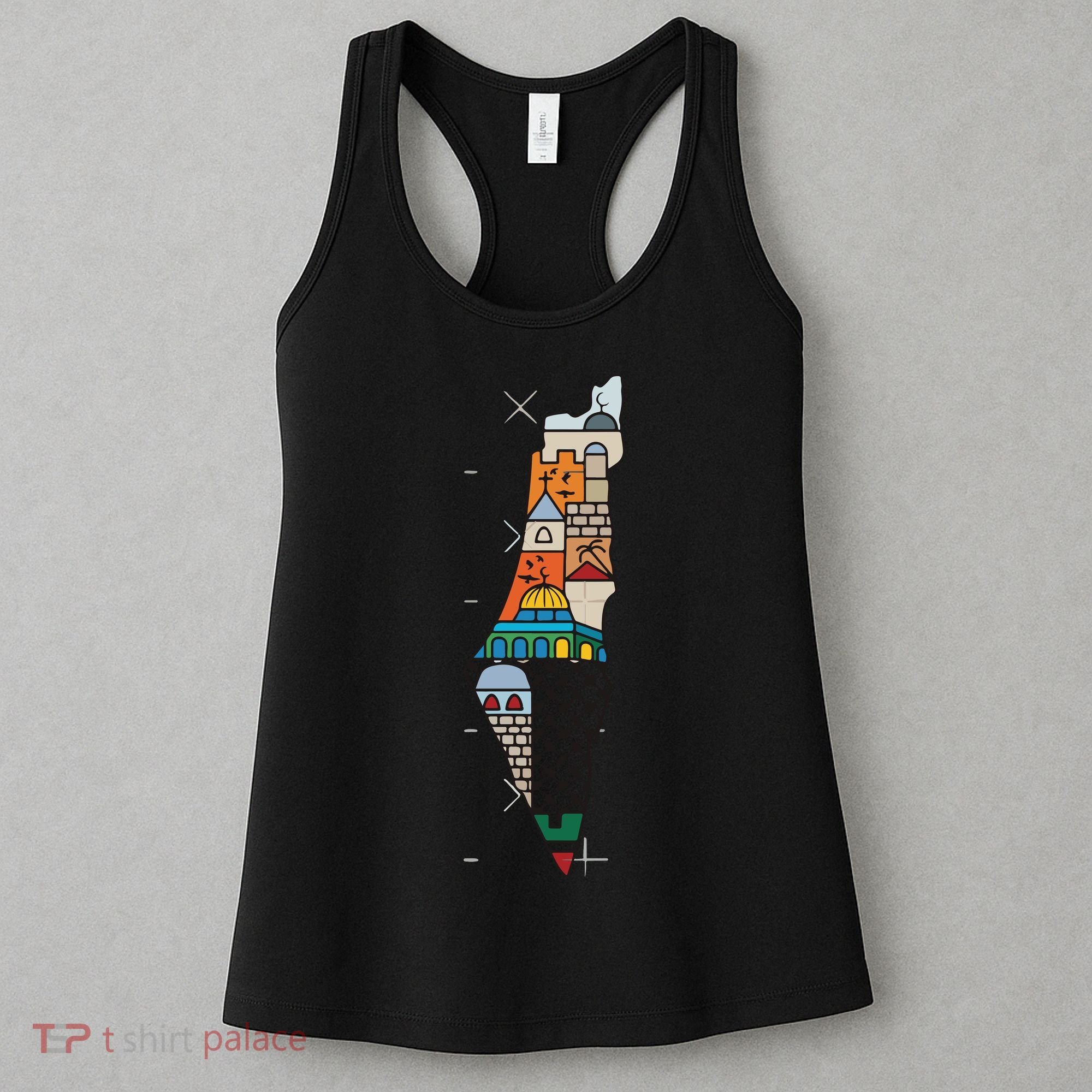 Palestine Map Kofeyah Palestine Women's Tank Top