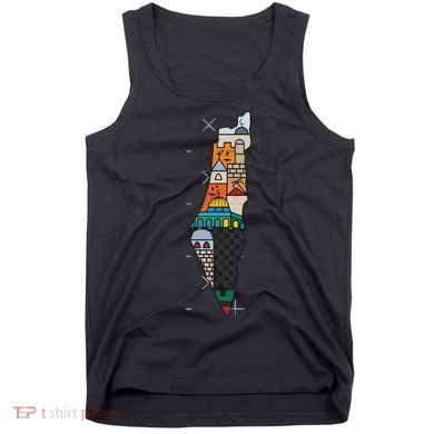 Palestine Map Kofeyah Palestine Tank Top