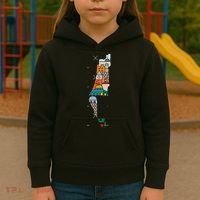 Palestine Map Kofeyah Palestine Kids Hoodie thumb 3