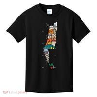 Palestine Map Kofeyah Palestine Kids T-Shirt thumb 0