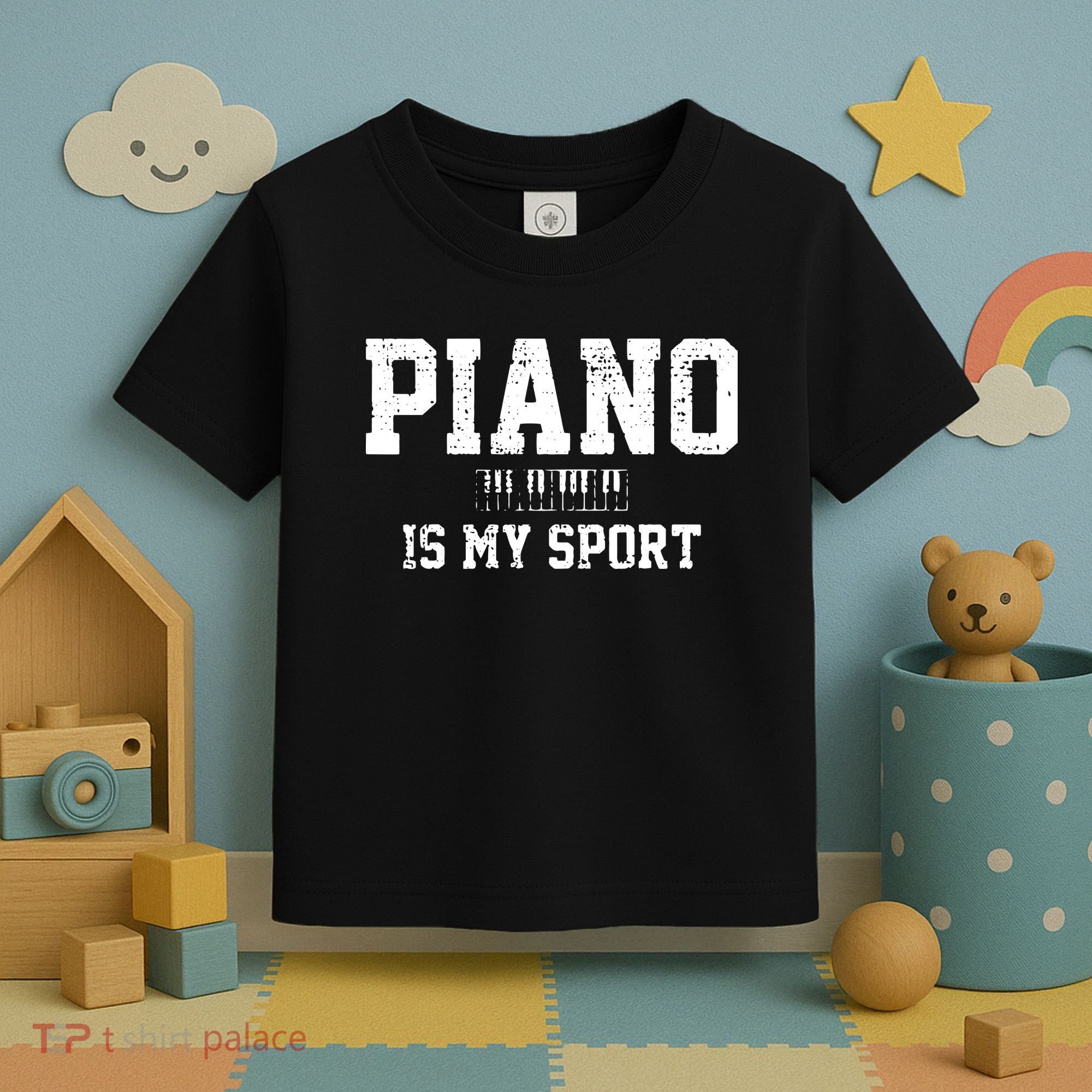Piano Music Keyboard Musical Instrument Toddler T-Shirt