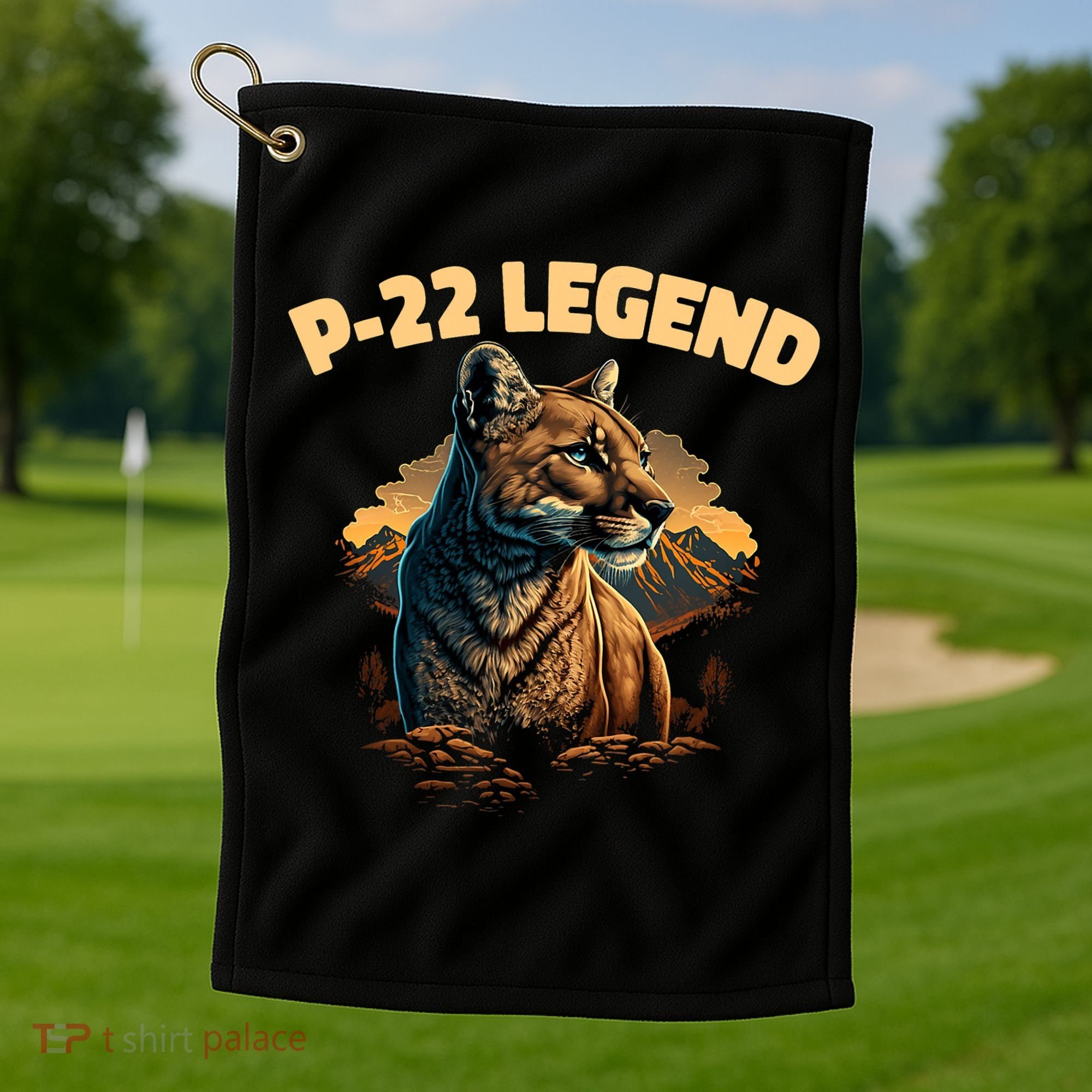 P22 Mountain Lion Silver Lake P22 Golf Towel