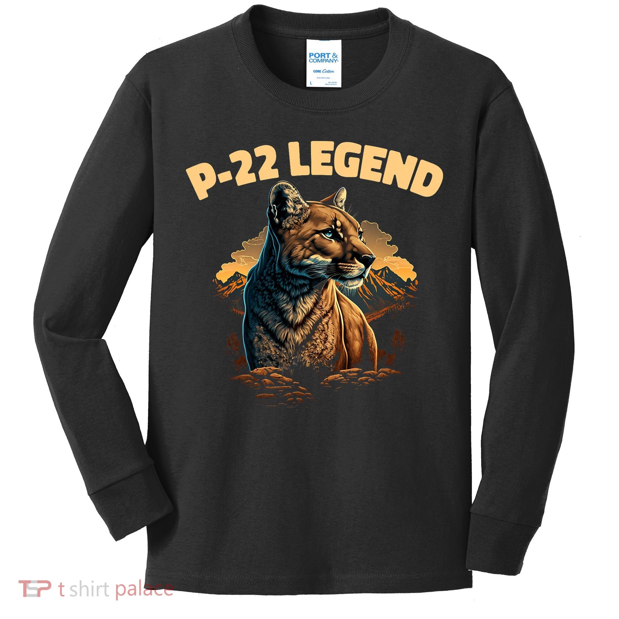 P22 Mountain Lion Silver Lake P22 Kids Long Sleeve Shirt