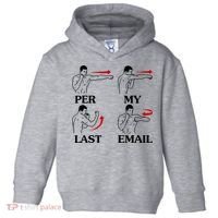 Per My Last Email Funny Men Costumed Toddler Hoodie thumb 0
