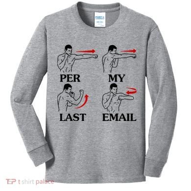 Per My Last Email Funny Men Costumed Kids Long Sleeve Shirt