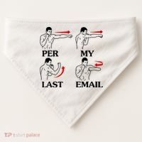 Per My Last Email Funny Men Costumed USA-Made Doggie Bandana thumb 0