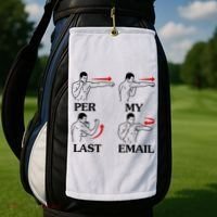 Per My Last Email Funny Men Costumed Golf Towel thumb 2