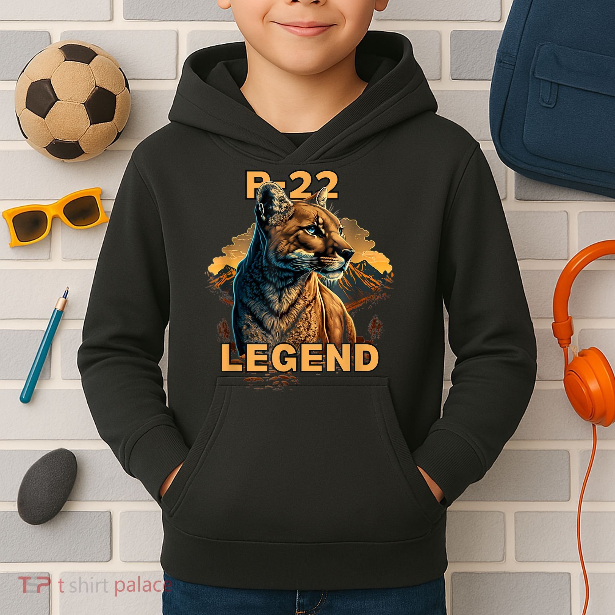 P22 Mountain Lion Silver Lake P22 Kids Hoodie