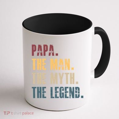 Papa Myth Legend And Dad Funny Father Gift Meaningful Gift Coffee Mug back