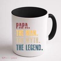 Papa Myth Legend And Dad Funny Father Gift Meaningful Gift Coffee Mug thumb 1