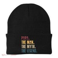 Papa Myth Legend And Dad Funny Father Gift Meaningful Gift Beanie thumb 0