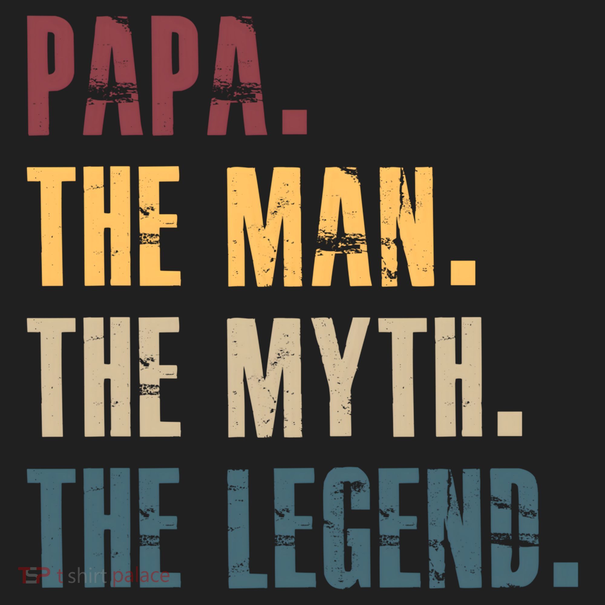 Papa Myth Legend And Dad Funny Father Gift Meaningful Gift Golf Towel