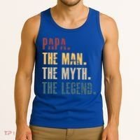 Papa Myth Legend And Dad Funny Father Gift Meaningful Gift Tank Top thumb 3