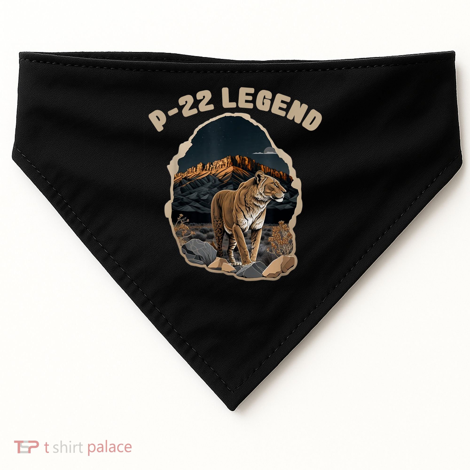 P22 Mountain Lion Silver Lake P22 USA-Made Doggie Bandana