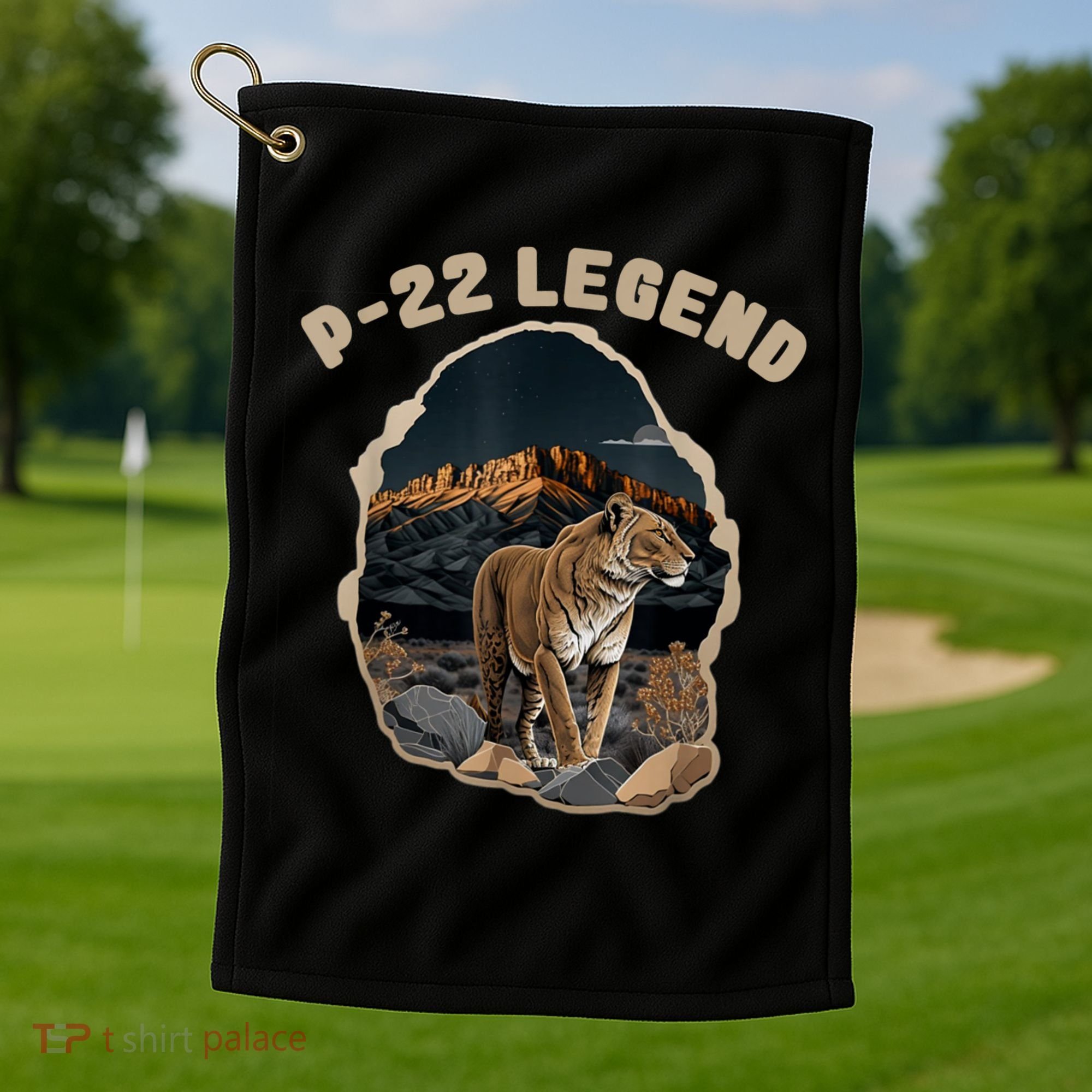 P22 Mountain Lion Silver Lake P22 Golf Towel