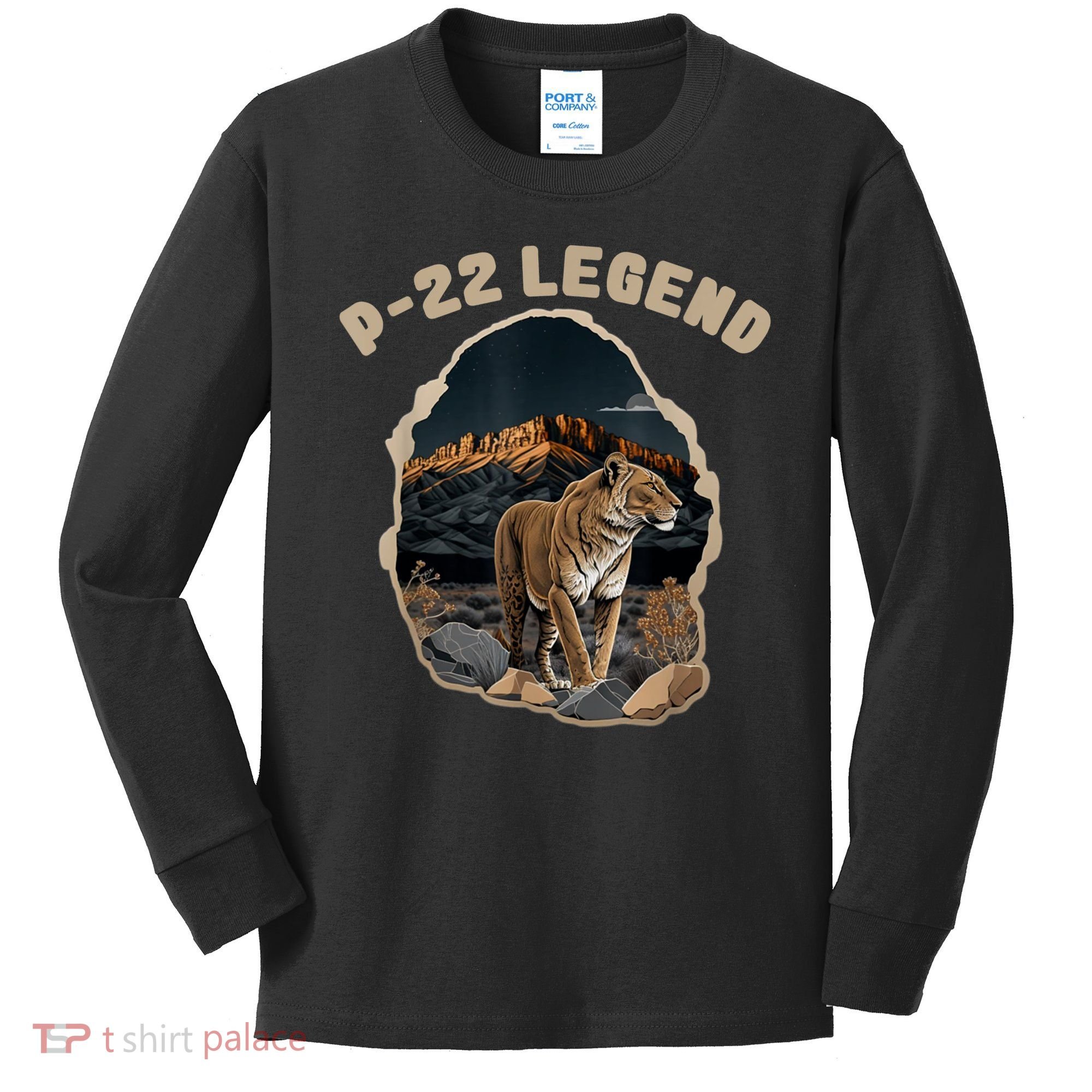 P22 Mountain Lion Silver Lake P22 Kids Long Sleeve Shirt