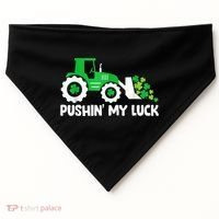 Pushing My Luck Tractor Truck St Patricks Day USA-Made Doggie Bandana thumb 0