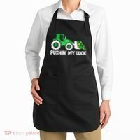 Pushing My Luck Tractor Truck St Patricks Day Apron thumb 2