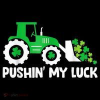Pushing My Luck Tractor Truck St Patricks Day Women's Hoodie thumb 2
