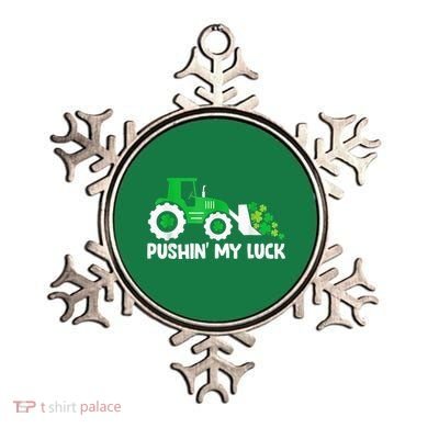 Pushing My Luck Tractor Truck St Patricks Day Ornament