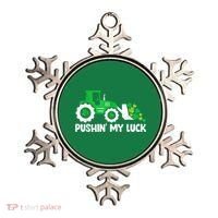 Pushing My Luck Tractor Truck St Patricks Day Ornament thumb 0